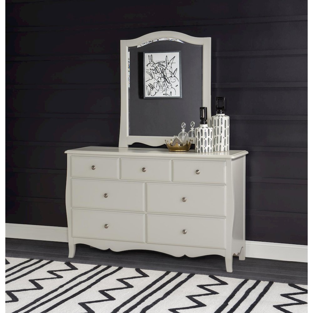 Sleepover Mirror (Beveled), Dove Grey
