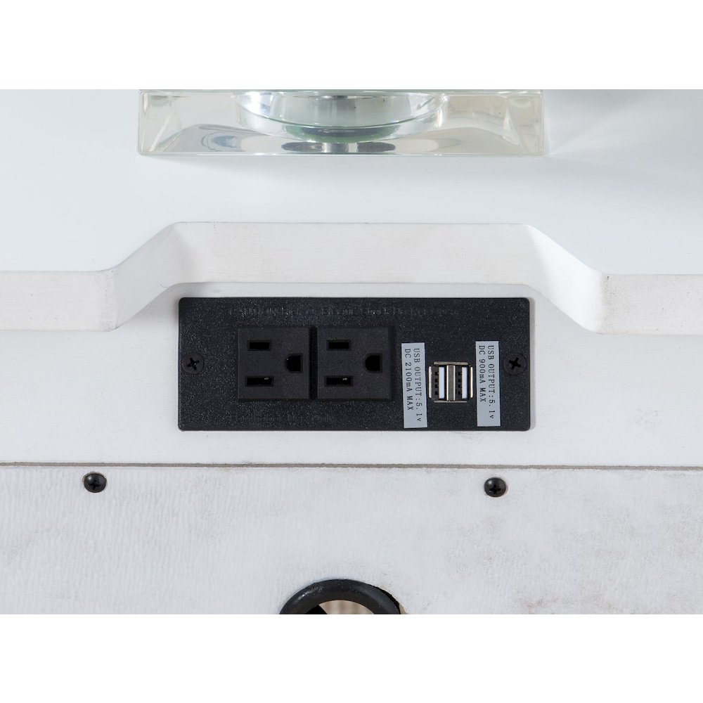 Summerland Nightstand - 2 Drawers, Outlets & USB Ports