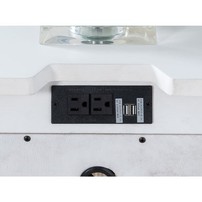 Summerland Nightstand - 2 Drawers, Outlets & USB Ports