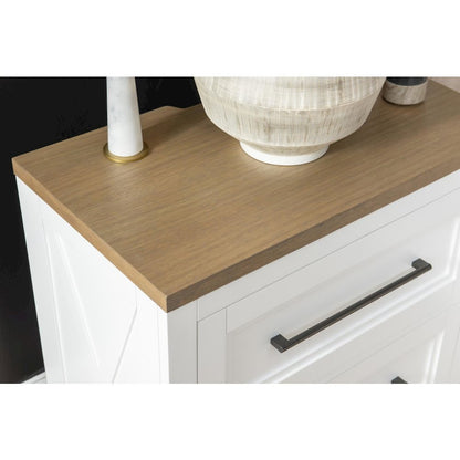 Franklin Open Nightstand with Charging Ports and LED Light