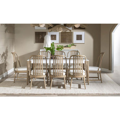 Melrose Rectangular Dining Table (Top Inlay With Desert Oak Panel)