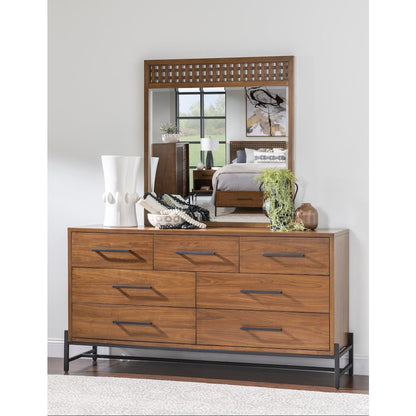 Midland Mirror (Beveled), Warm Amber