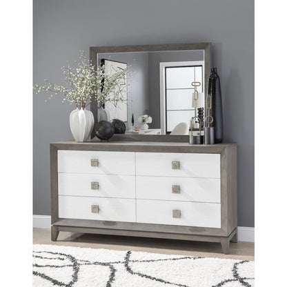 Terra Luna Mirror, Beveled, White Cloud & Nightfall