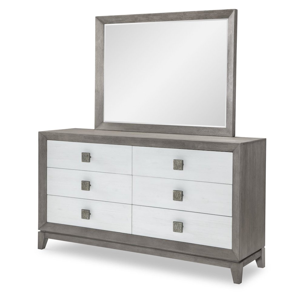 Terra Luna Mirror, Beveled, White Cloud & Nightfall
