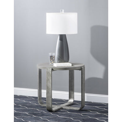 Terra Luna Round Side Table W. Metal Base