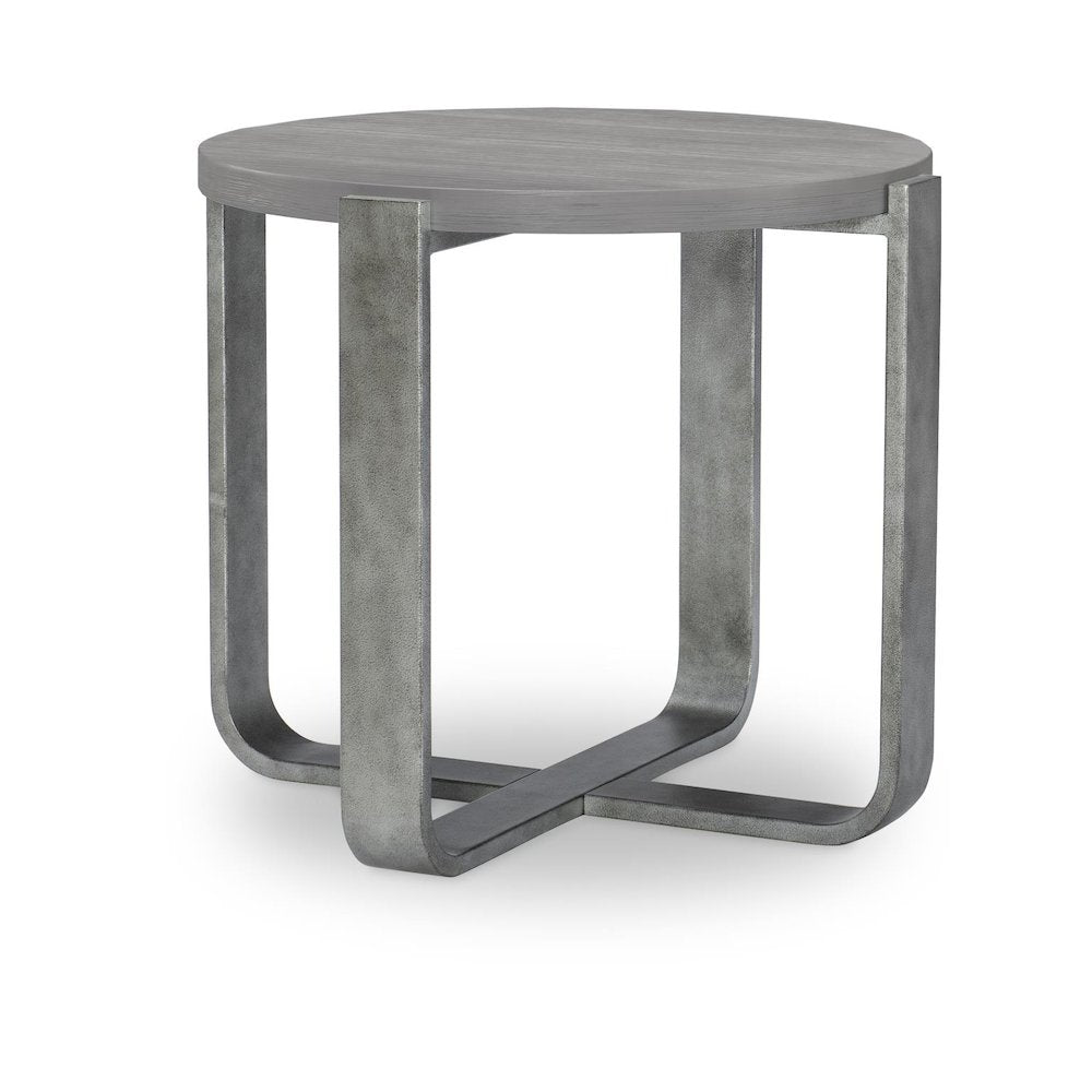 Terra Luna Round Side Table W. Metal Base