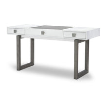 Terra Luna Desk/Vanity, 2 Drawers, Leathered Wrapped Center Section