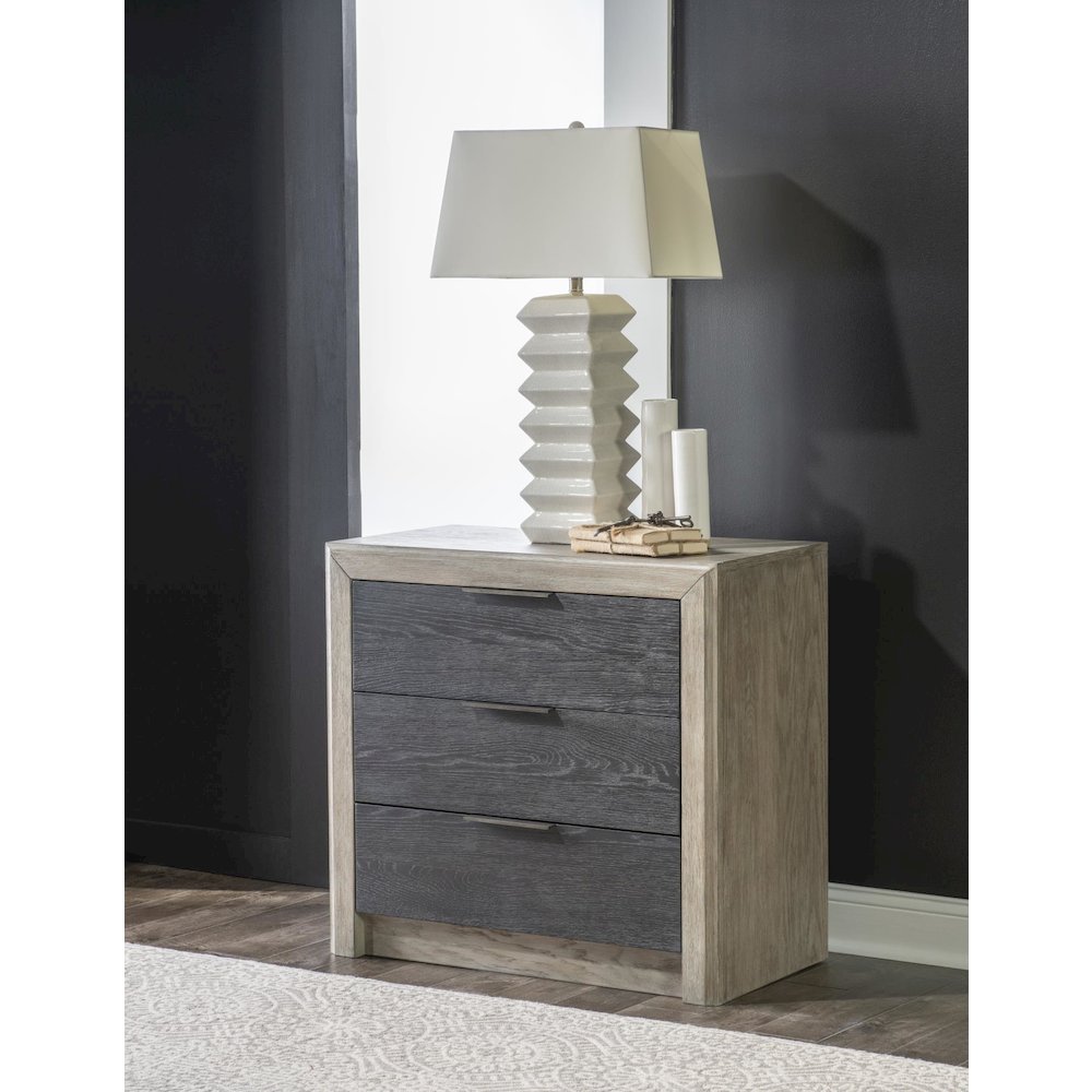 Halifax Nightstand (3 Drawers, USB Charging)