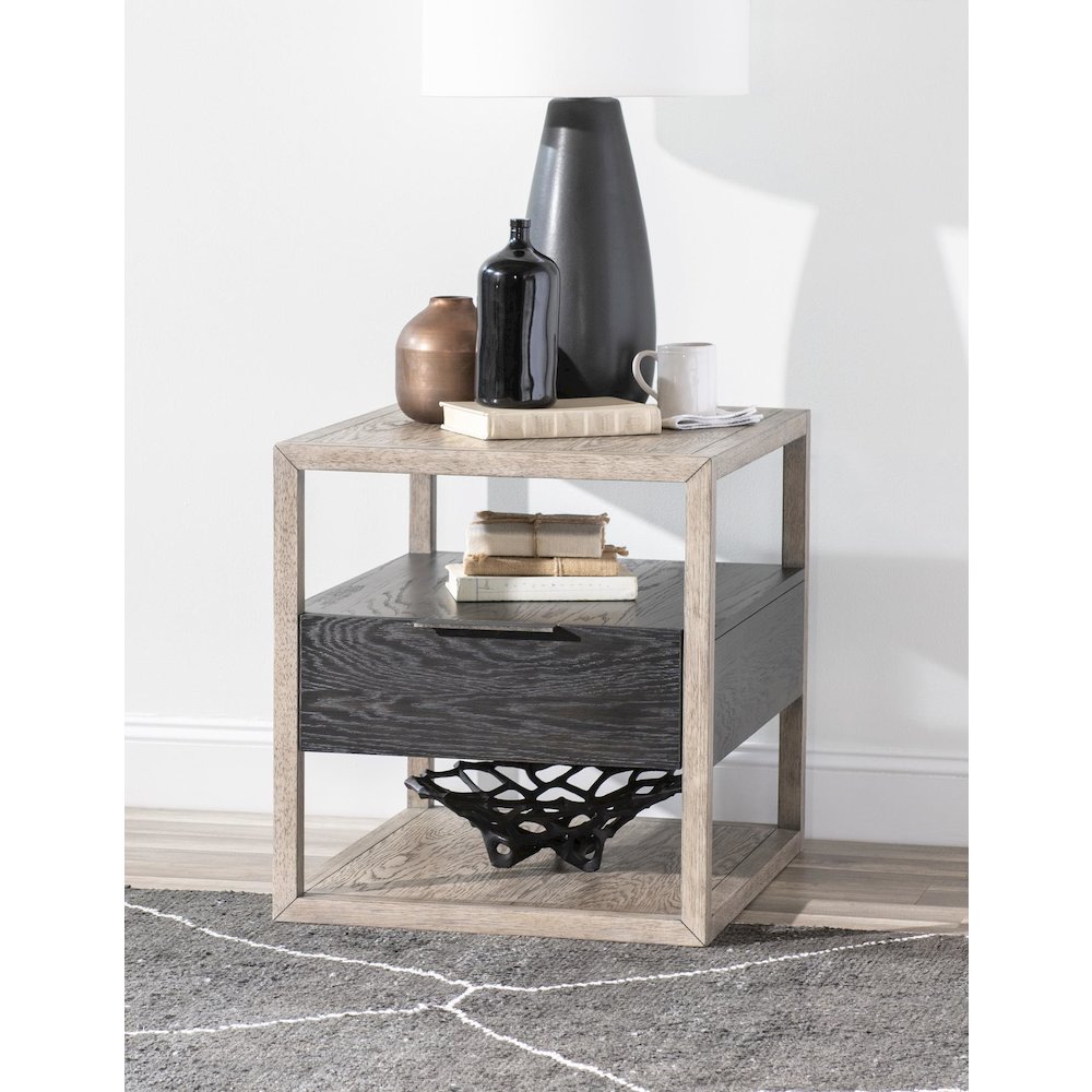 Halifax End Table (Two Tone, 1 Floating Drawer)