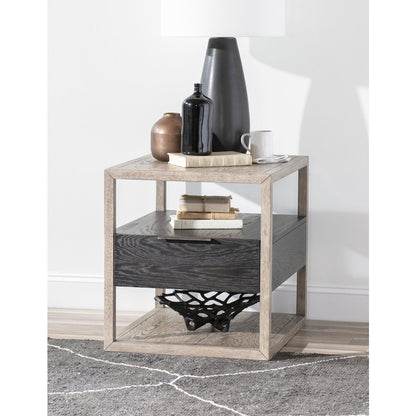 Halifax End Table (Two Tone, 1 Floating Drawer)