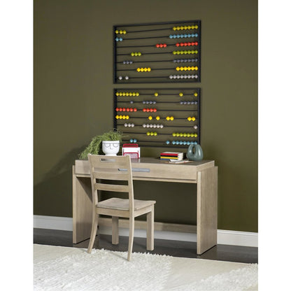 District Desk (1 Drawer), Weathered Oak
