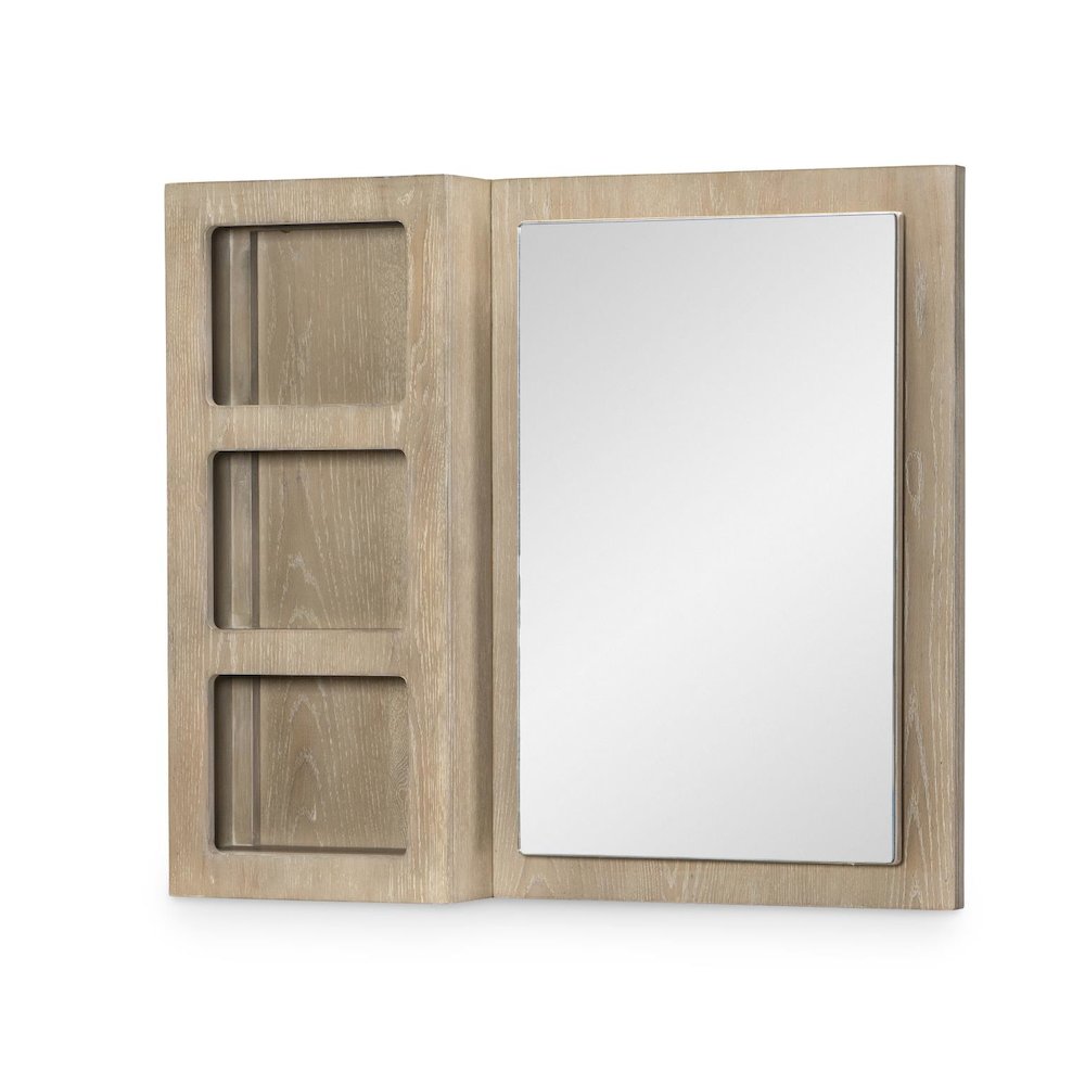 District Storage Mirror (Beveled, 3 Open Shelves)