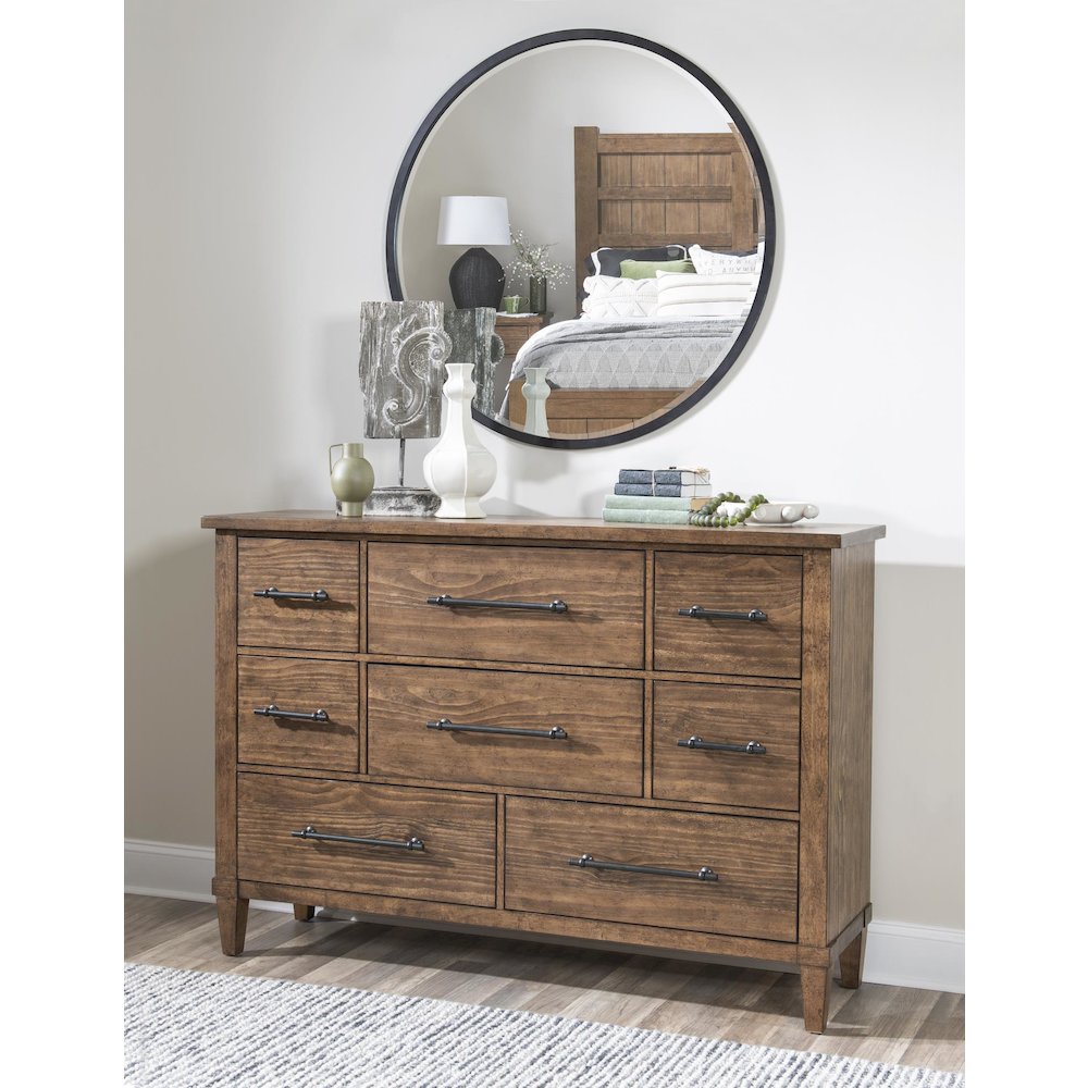 Artisan's Place Round Mirror (Black Finish)