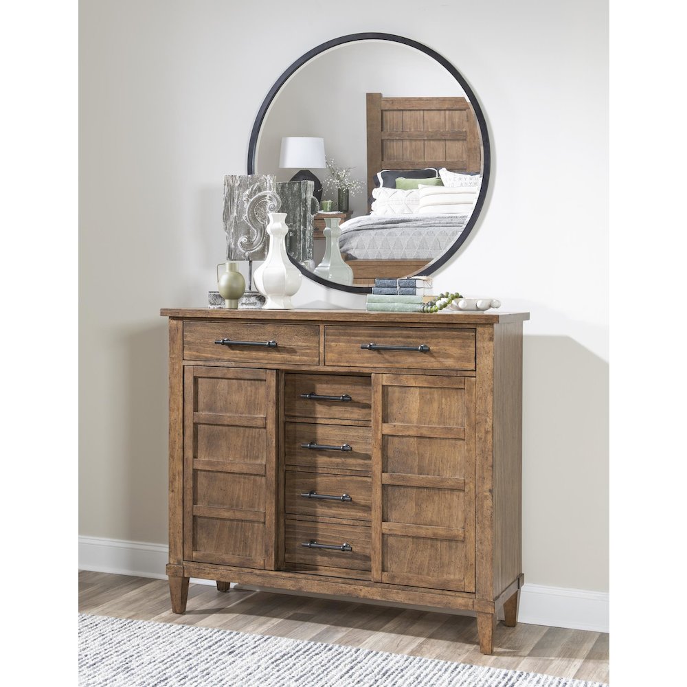 Artisan's Place Round Mirror (Black Finish)