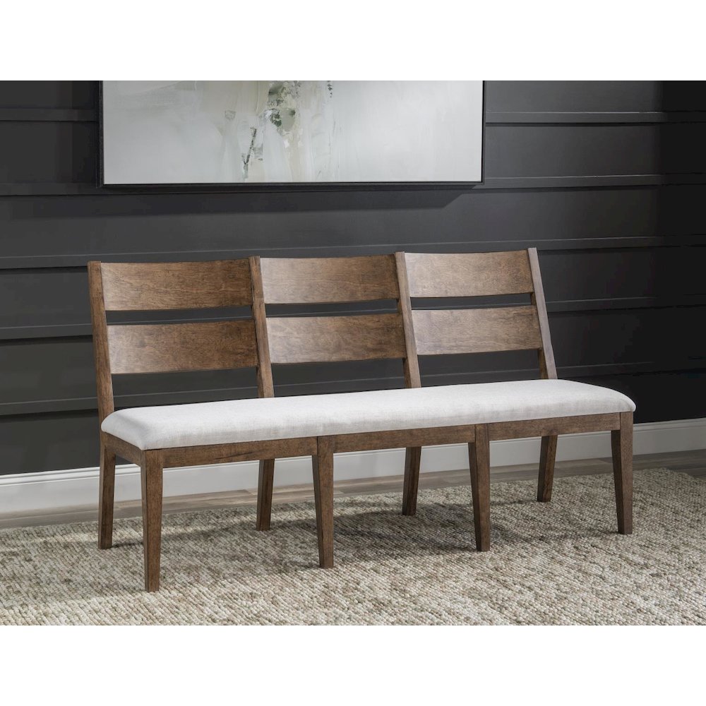 Artisan's Place Dining Bench, Vintage Pine / Ironwood