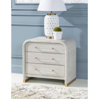 Miramar Nightstand (3 Drawers, Power Outlet)