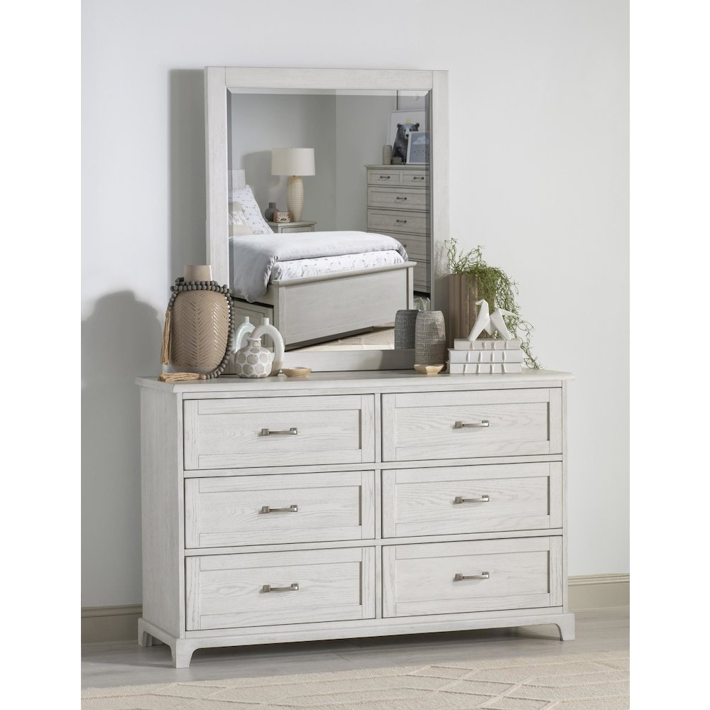 Ashton Mirror (Beveled), Bleached Linen