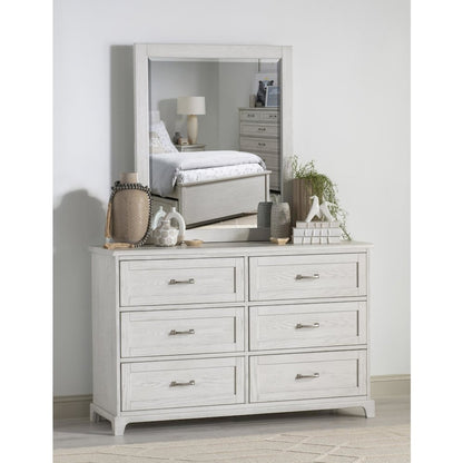 Ashton Mirror (Beveled), Bleached Linen