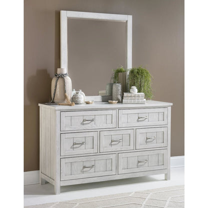 Preston Mirror, Bleached Linen, Bleached Linen
