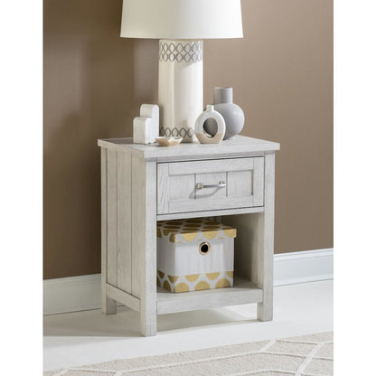 Preston Open Nightstand (1 Drawer, USB On Back)