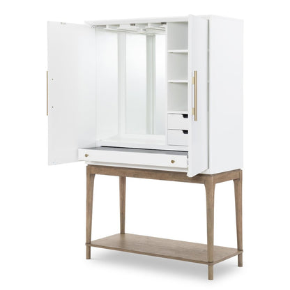 Melrose Bar Console (2 Doors, 2 Adj Shelves, 2 Drawers, 1 Pull Out Surface)