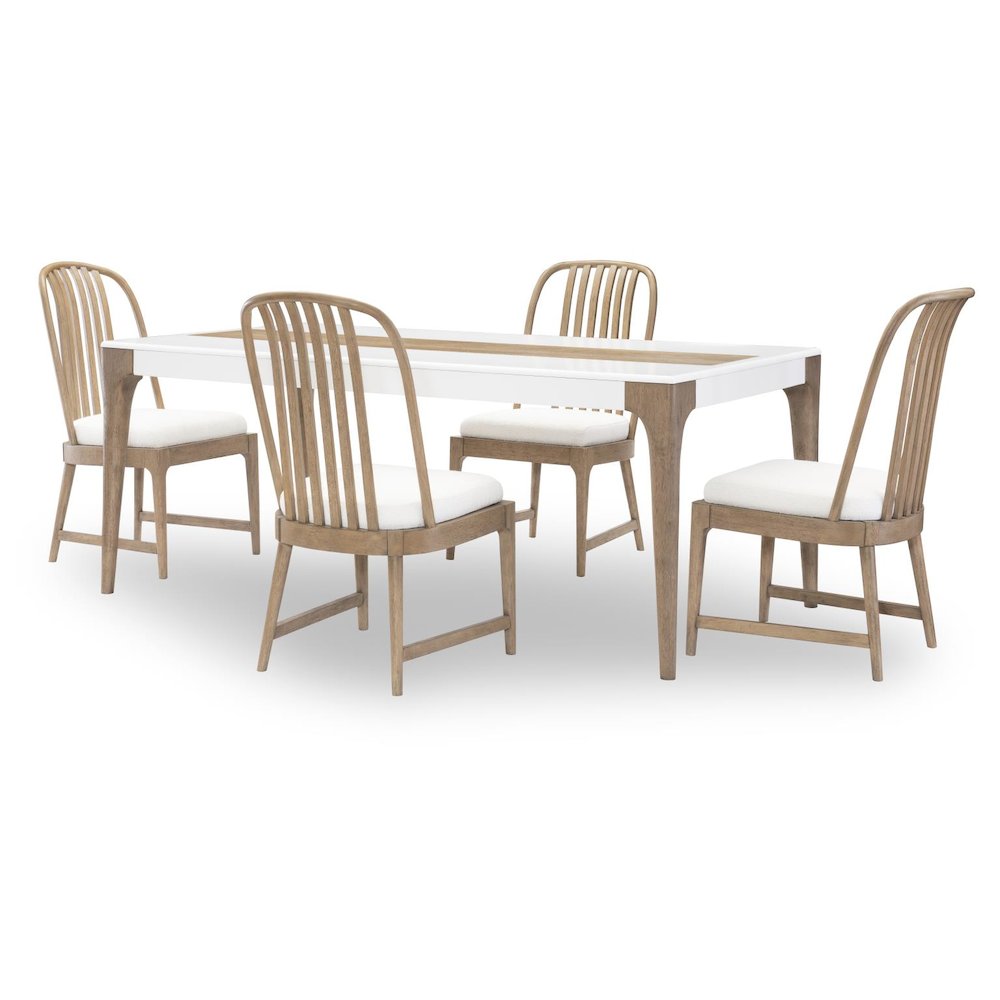 Melrose Rectangular Dining Table (Top Inlay With Desert Oak Panel)