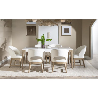 Melrose Rectangular Dining Table (Top Inlay With Desert Oak Panel)