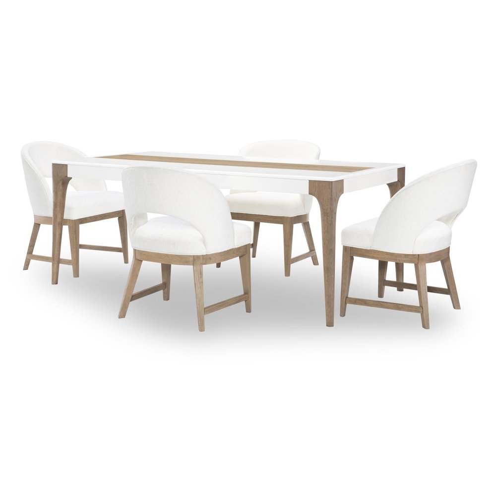 Melrose Rectangular Dining Table (Top Inlay With Desert Oak Panel)