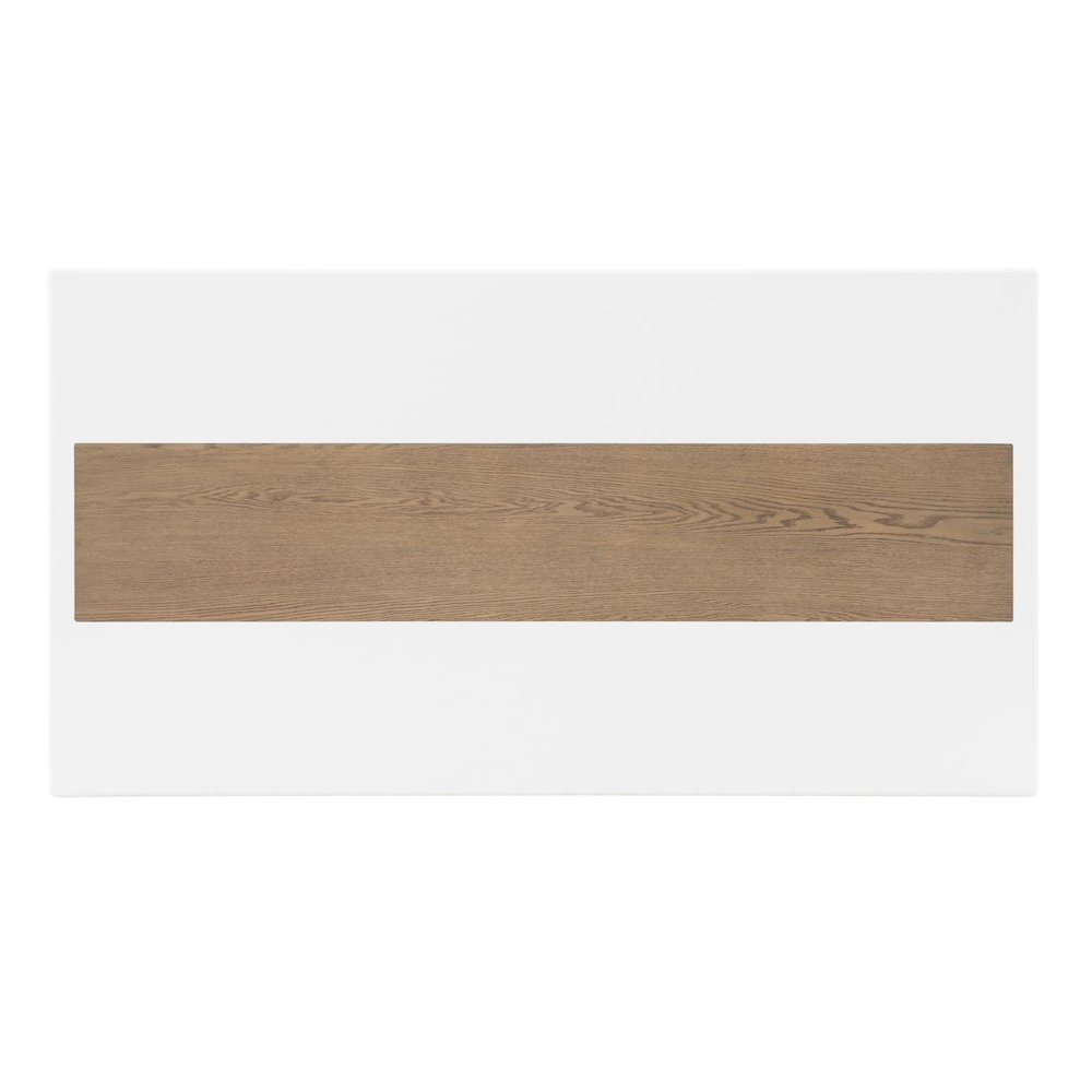 Melrose Rectangular Dining Table (Top Inlay With Desert Oak Panel)