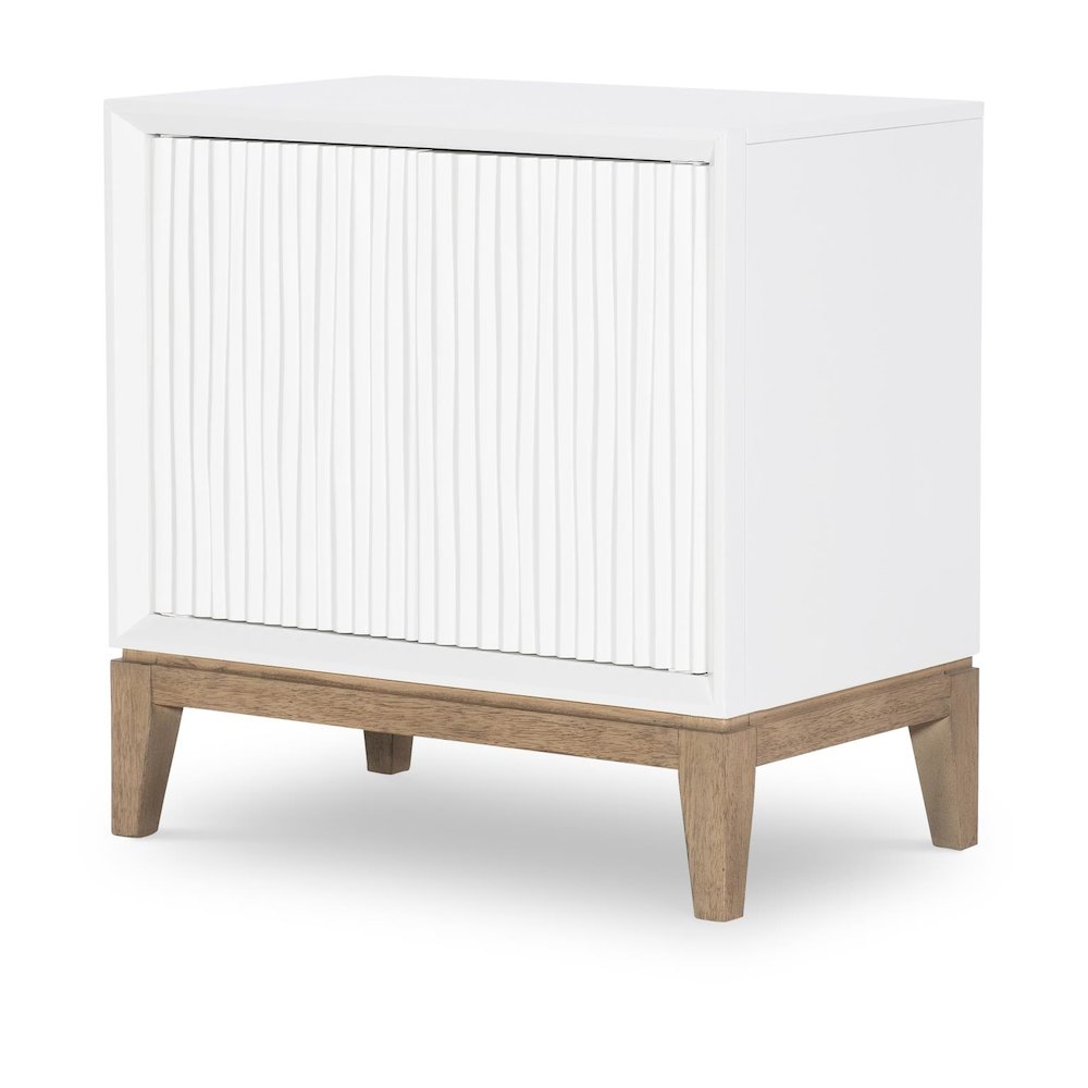 Melrose Door Nightstand (2 Fluted Doors, 1 Adj Shelf, Power)
