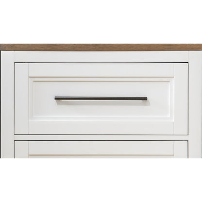 Franklin Open Nightstand with Charging Ports and LED Light