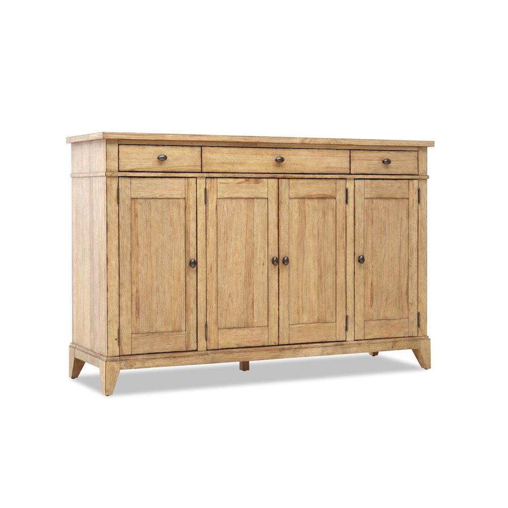 Credenza (4 doors, 3 drawers, 1 silver tray, 3 adj shelves)