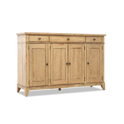 Credenza (4 doors, 3 drawers, 1 silver tray, 3 adj shelves)