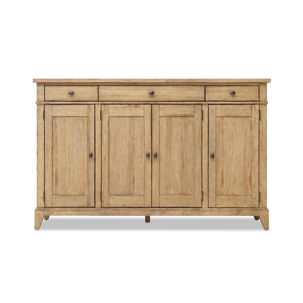 Credenza (4 doors, 3 drawers, 1 silver tray, 3 adj shelves)