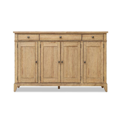 Credenza (4 doors, 3 drawers, 1 silver tray, 3 adj shelves)