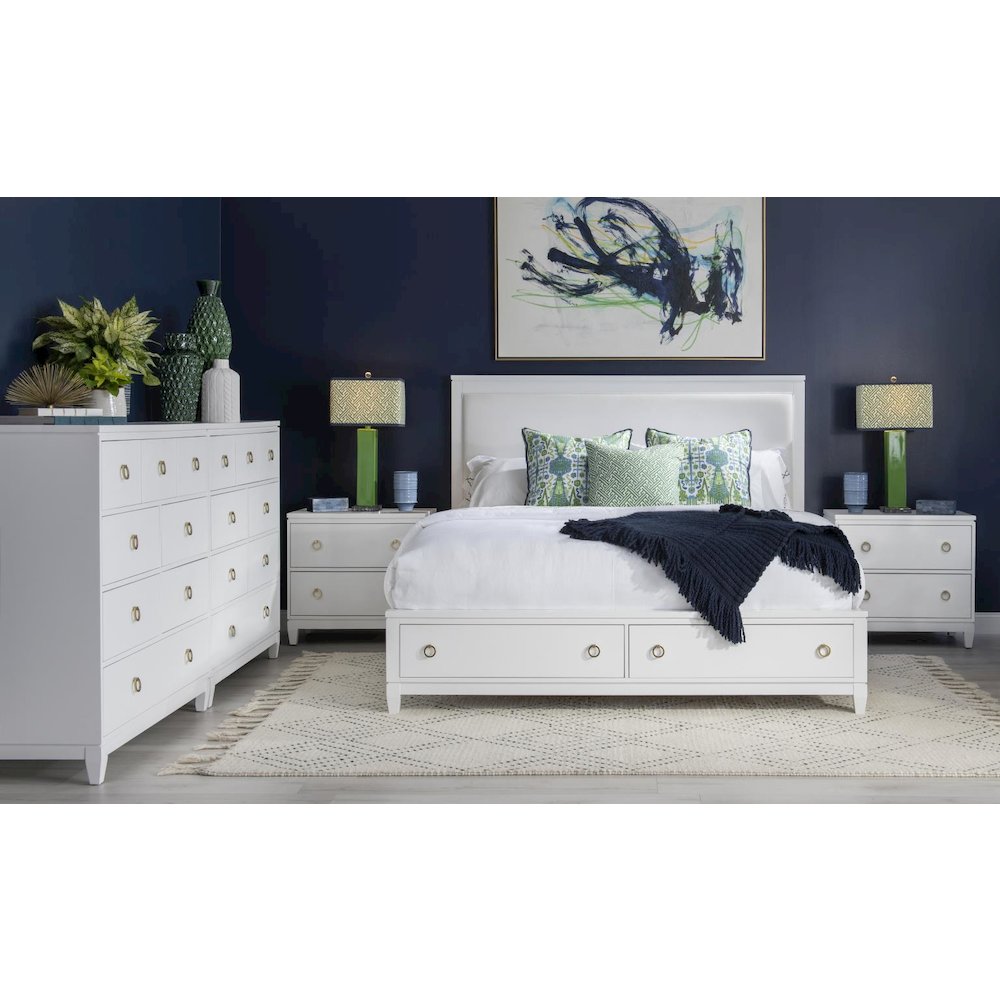 Summerland Nightstand - 2 Drawers, Outlets & USB Ports