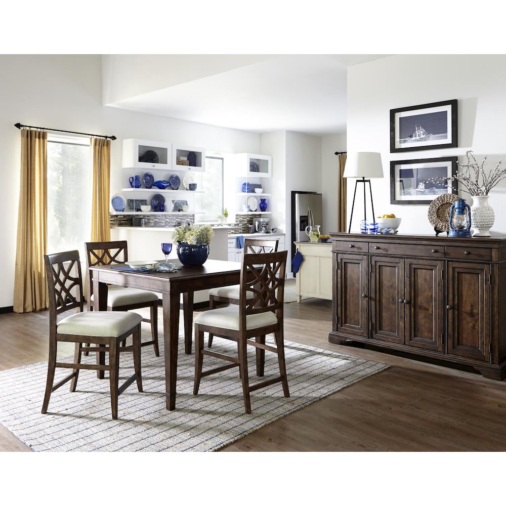 Trisha Yearwood Home Southern Kitchen Counter Height Dining Table (One 18" Leaf)
