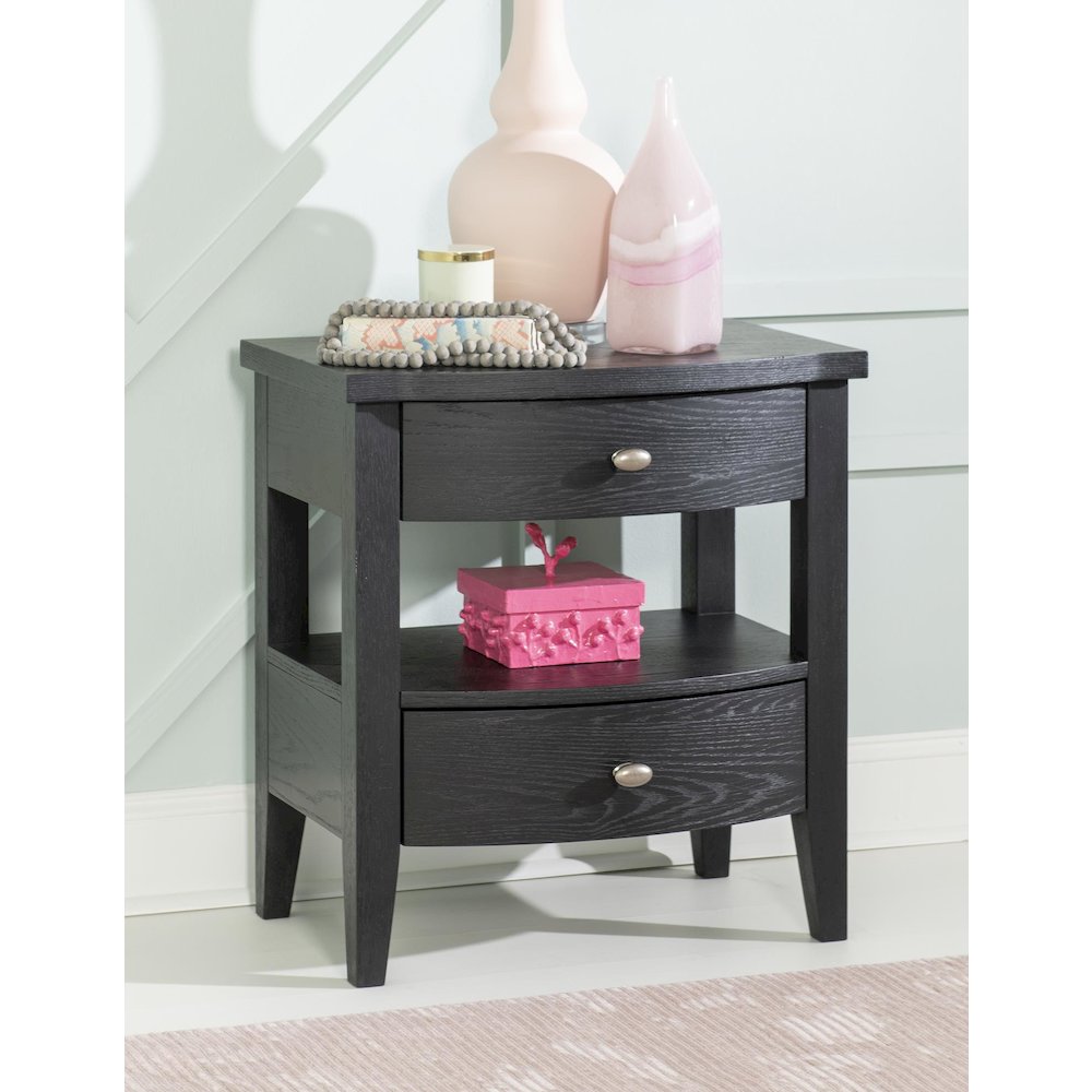 Today's Traditions Open Night Stand (2 Drawers, 1 OPEN SHELF, USB-C)