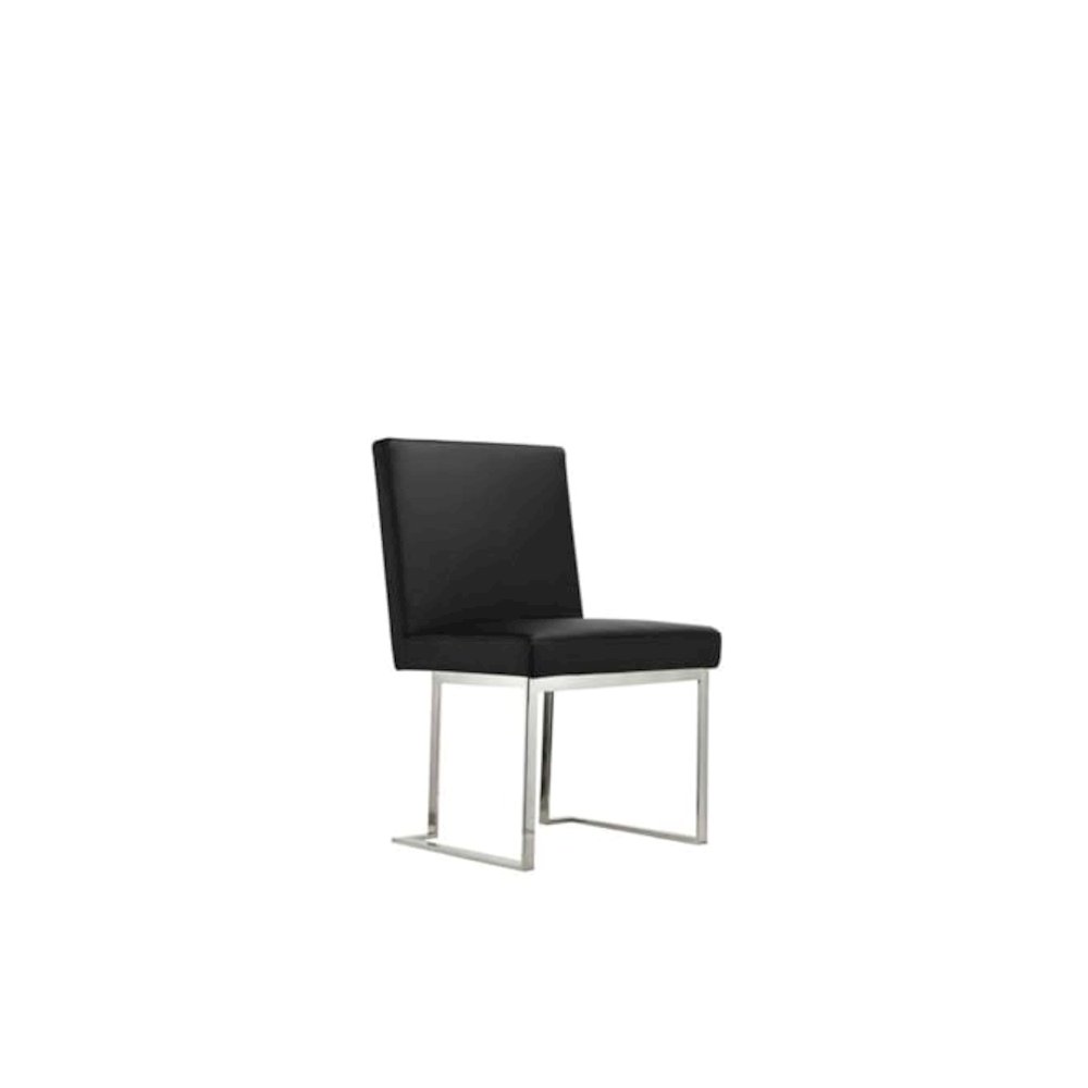 Dexter Side Chair Black Pu (Set Of 2)