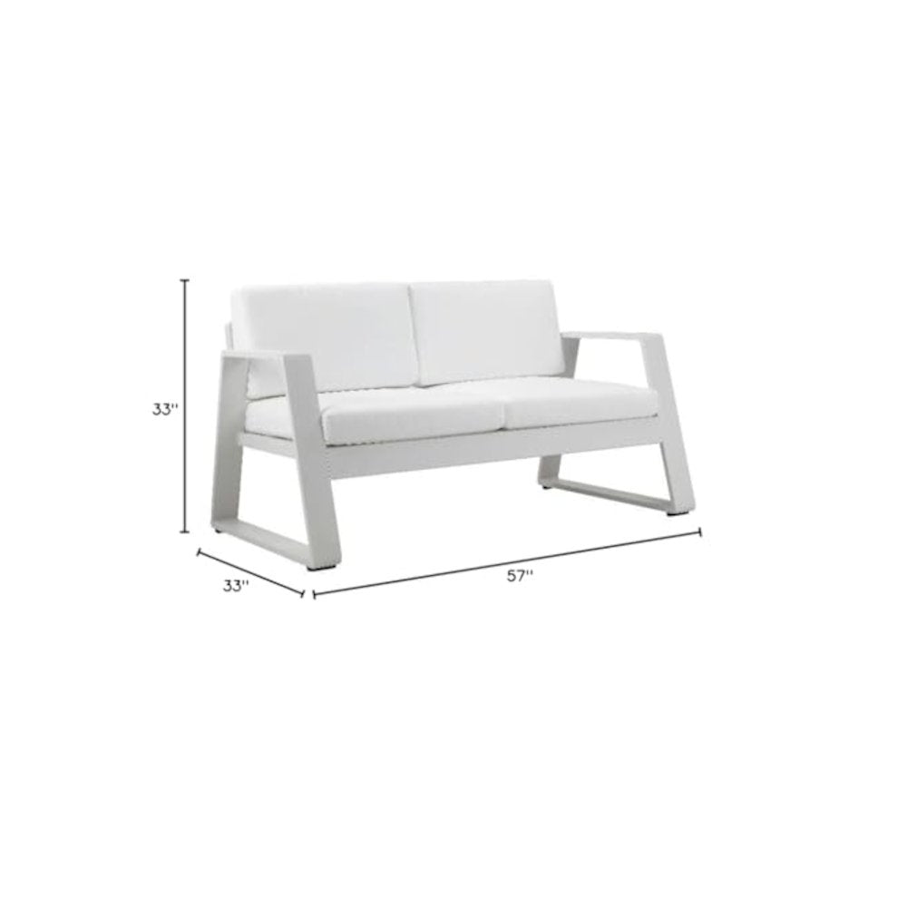 Air Sofa White In Aluminum