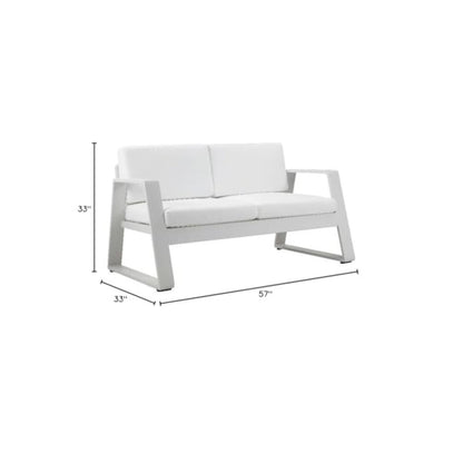 Air Sofa White In Aluminum