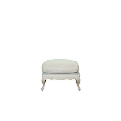 Z-Rodney Ottoman- Antique White And Linen