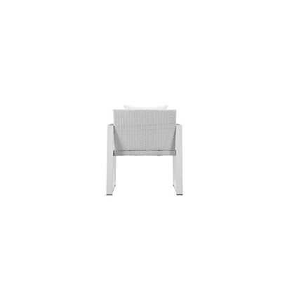 Chester Chair, White & White In Aluminum, Rattan