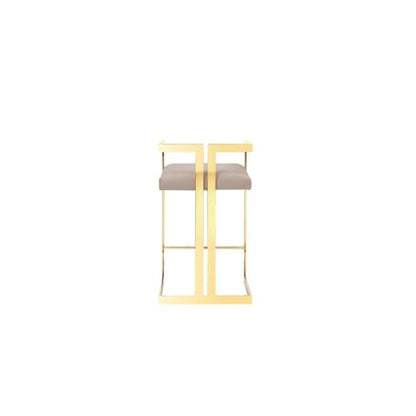 Kenzie Counter Stool Gold/Sand Faux Leather