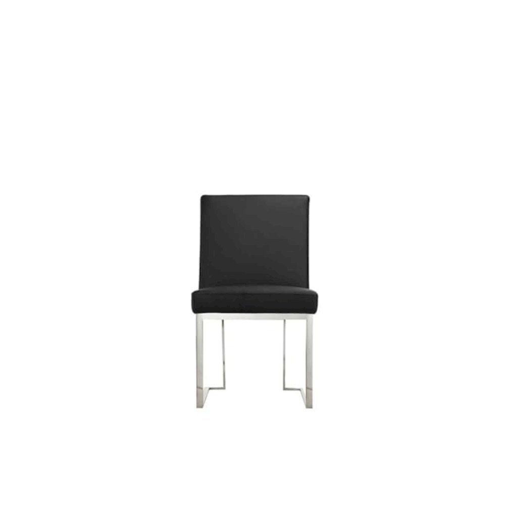 Dexter Side Chair Black Pu (Set Of 2)