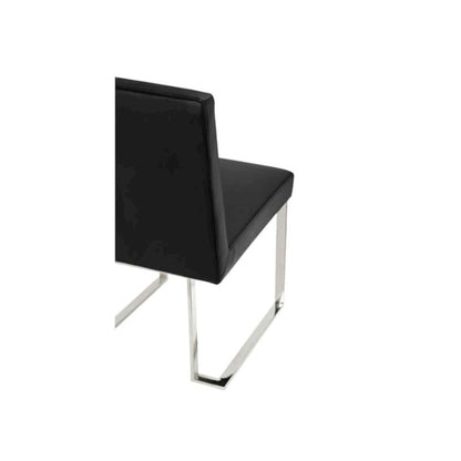 Dexter Side Chair Black Pu (Set Of 2)