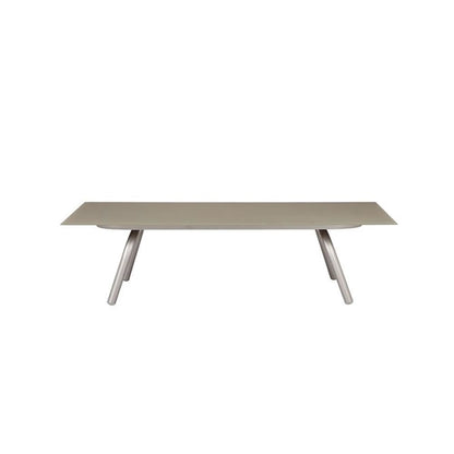 Chelsea Coffee Table Taupe In Aluminum, Glass
