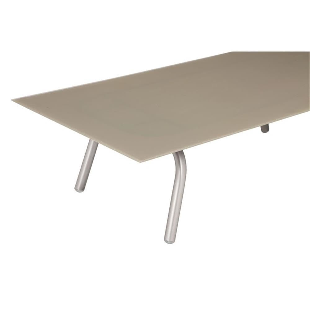Chelsea Coffee Table Taupe In Aluminum, Glass