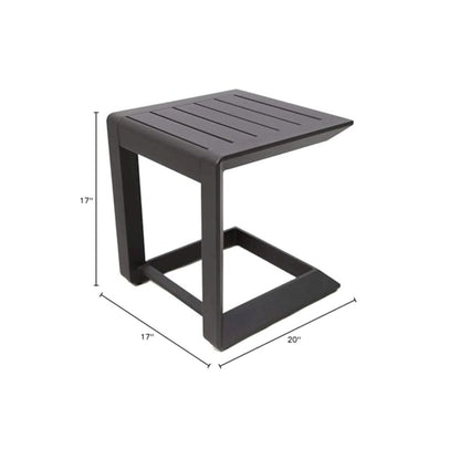 Leaf Side Table, Black In Aluminum
