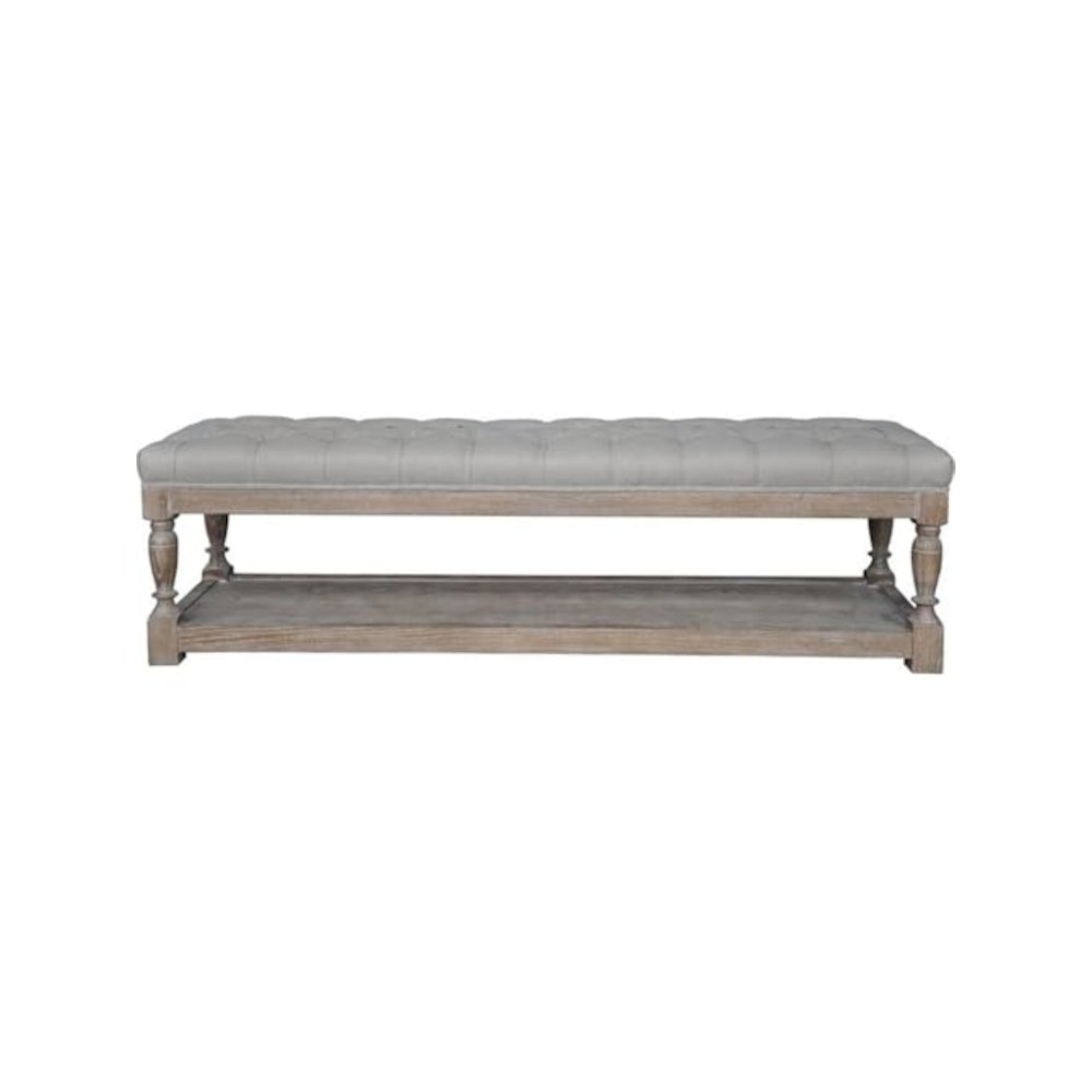 Z-Athena-59 Bench White And Frost Grey